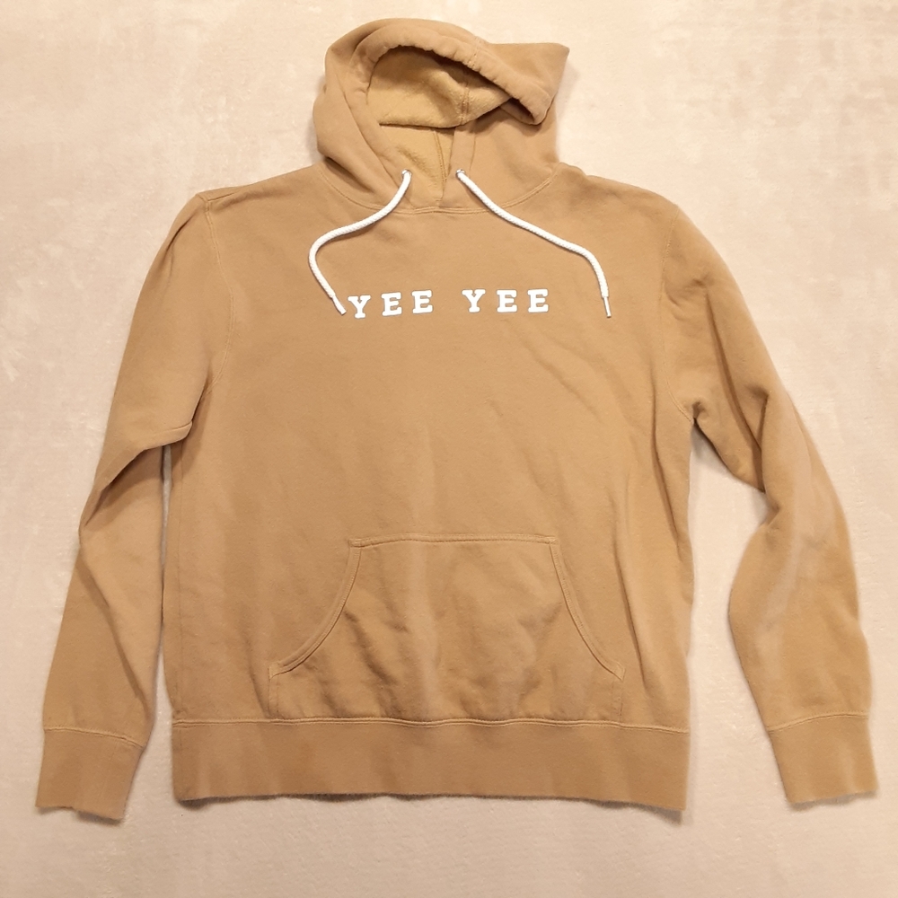 Yee Yee Apparel Mens Drawstring Pullover Hoodie Sz.Medium/Beige Pockets Outdoor